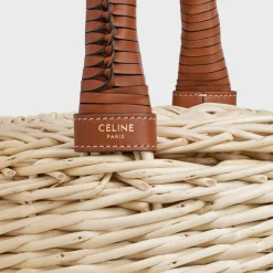 Basket in Wicker and calfskin