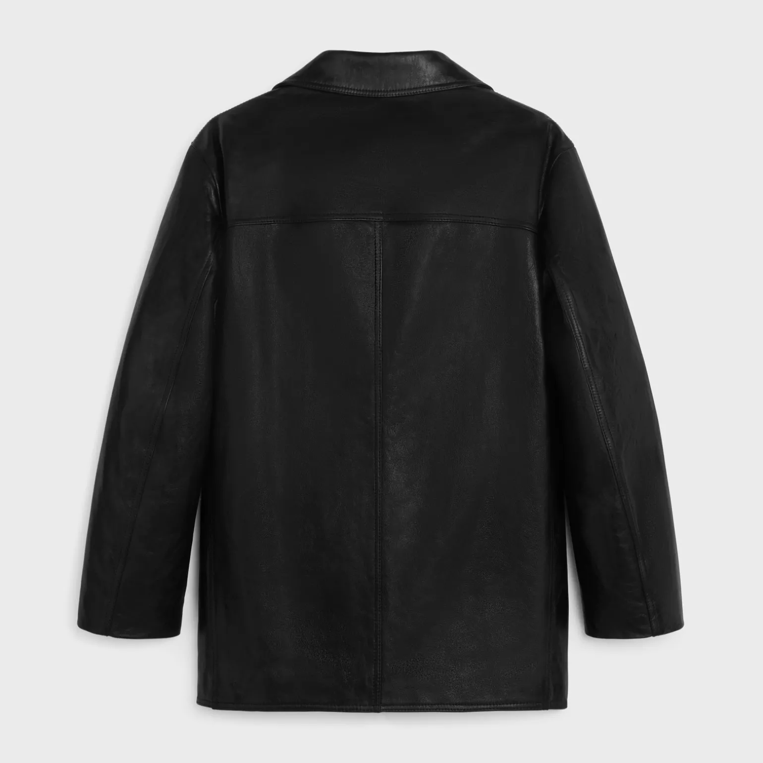 car coat in waxed lambskin