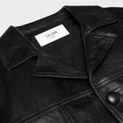 car coat in waxed lambskin