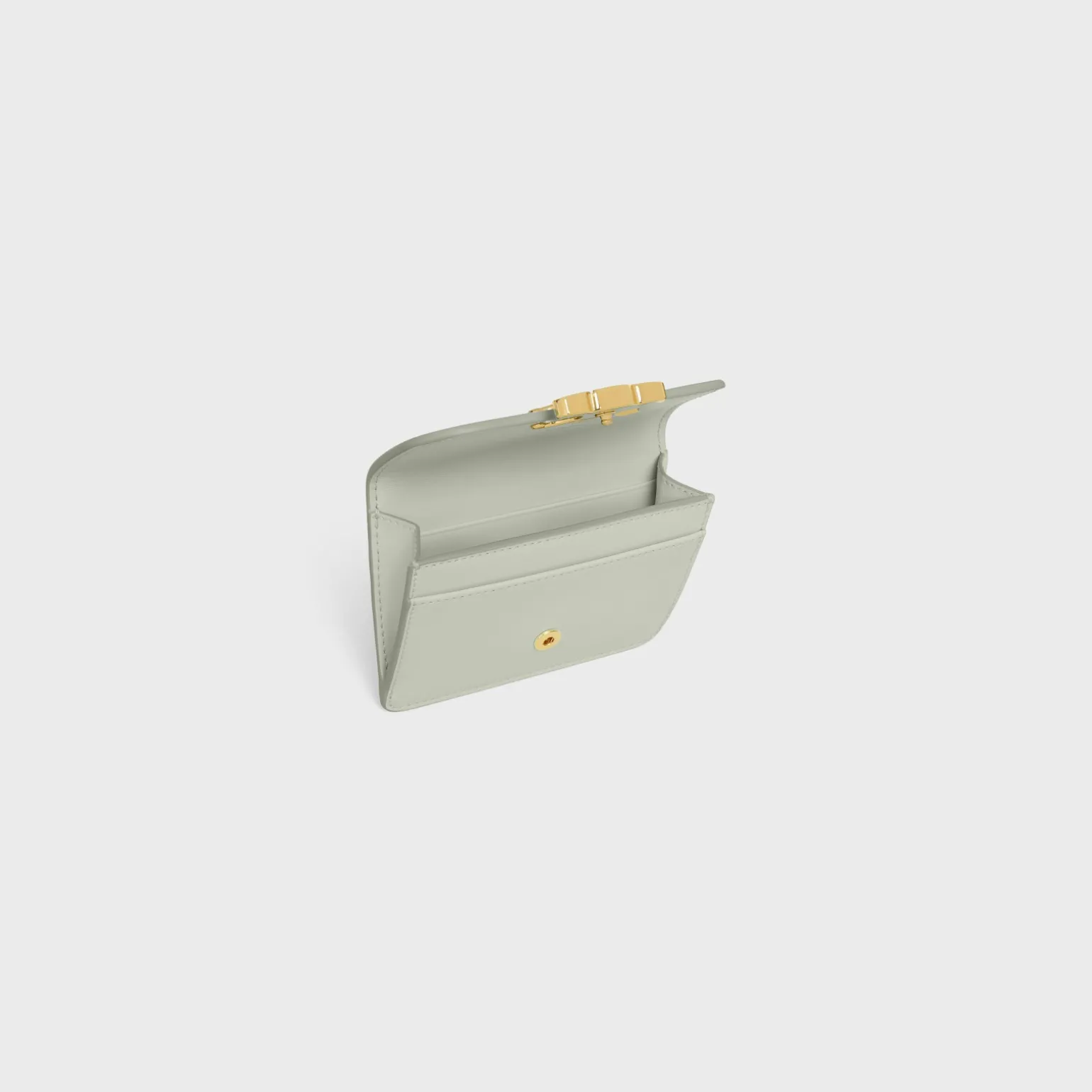 CARD HOLDER WITH FLAP TRIOMPHE in Shiny calfskin