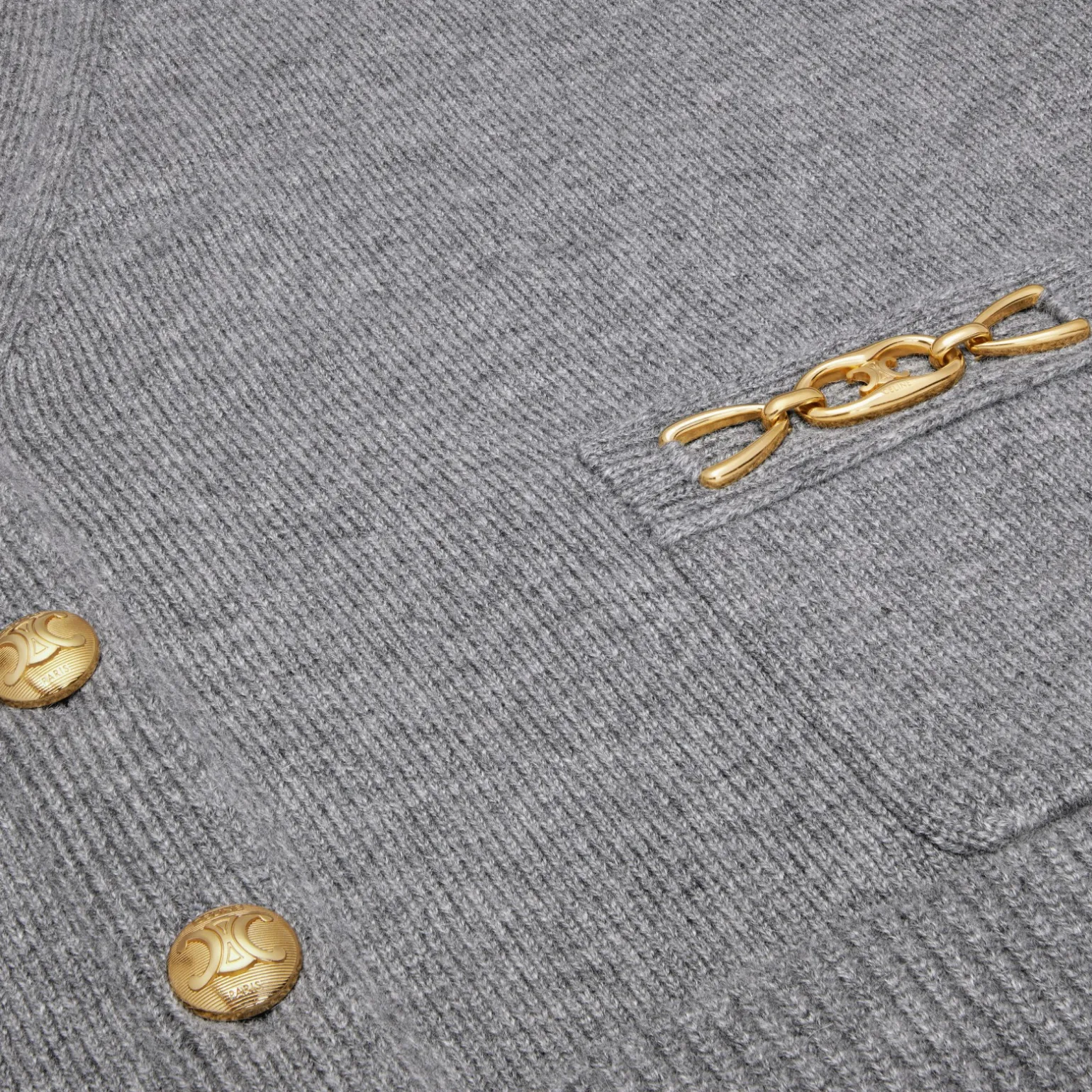 cardigan with gourmettes in heritage cashmere