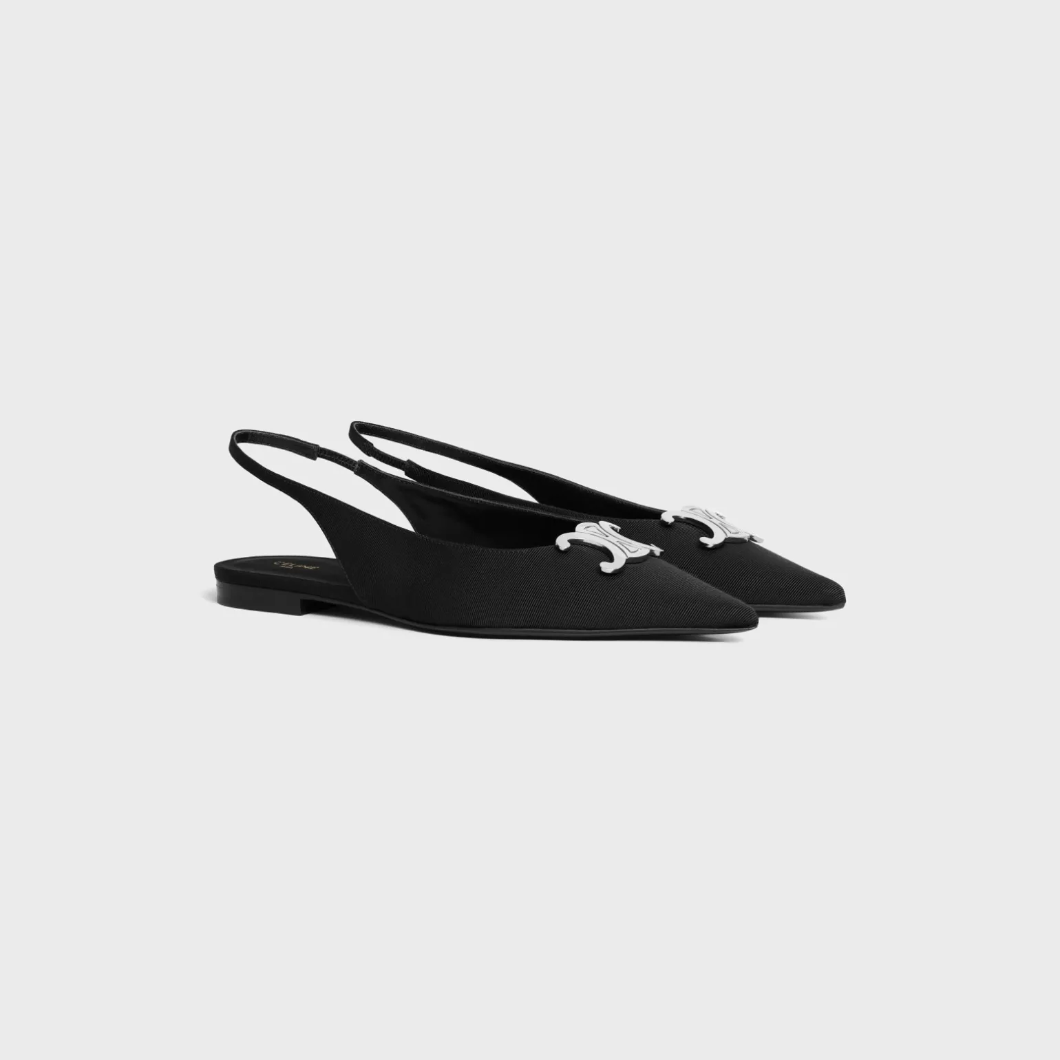 CELINE ALMA TRIOMPHE FLAT SLINGBACK in GROS-GRAIN