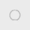 Celine Gourmette Bracelet in Brass with Rhodium Finish