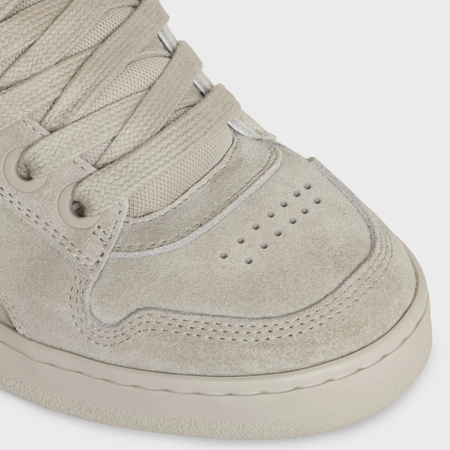 CELINE HUNTINGTON LOW LACE-UP SNEAKER in SUEDE CALFSKIN AND MESH