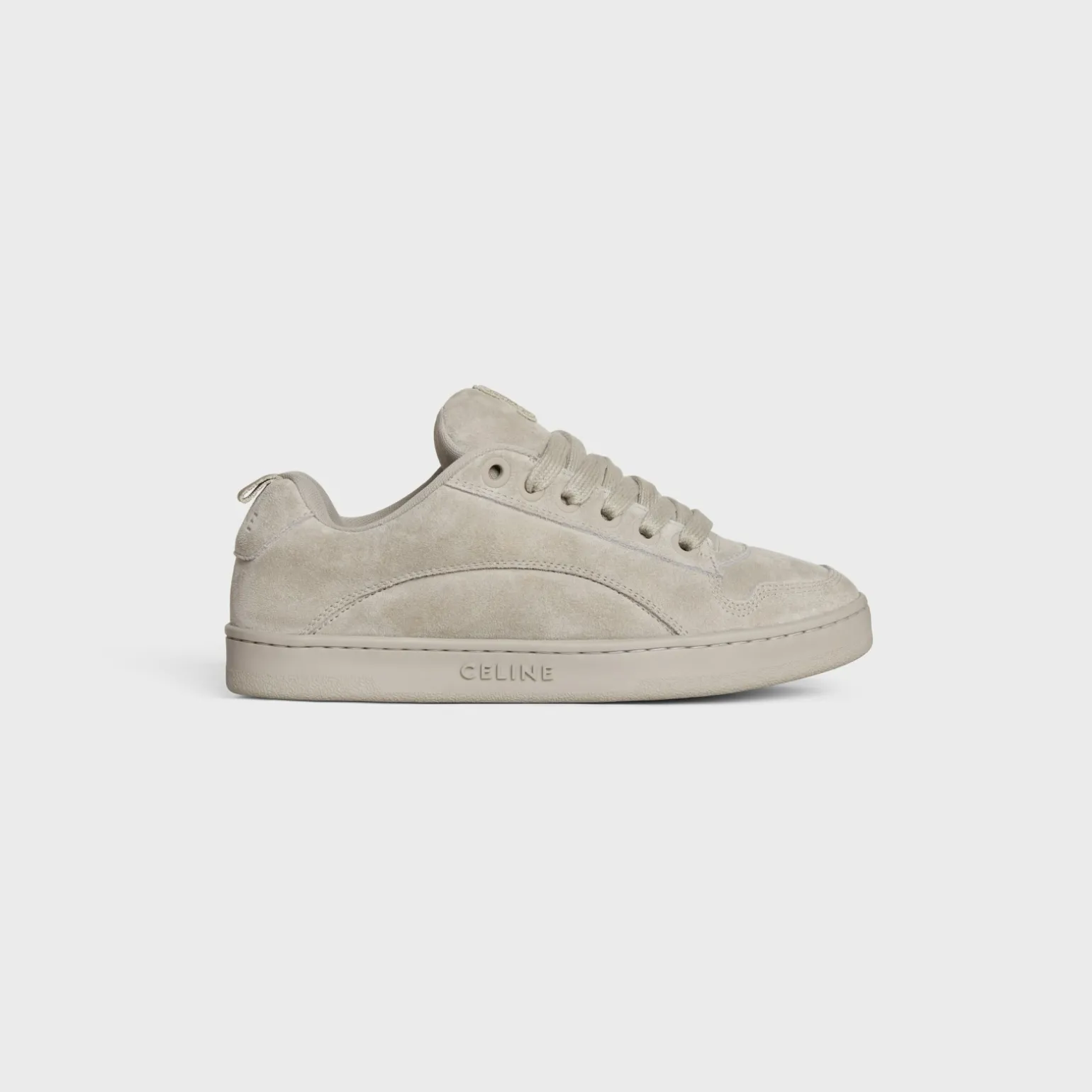 CELINE HUNTINGTON LOW TOP SNEAKERS in SUEDE CALFSKIN AND MESH