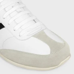 CELINE JOGGER LOW LACE-UP SNEAKER in CALFSKIN & SUEDE CALFSKIN