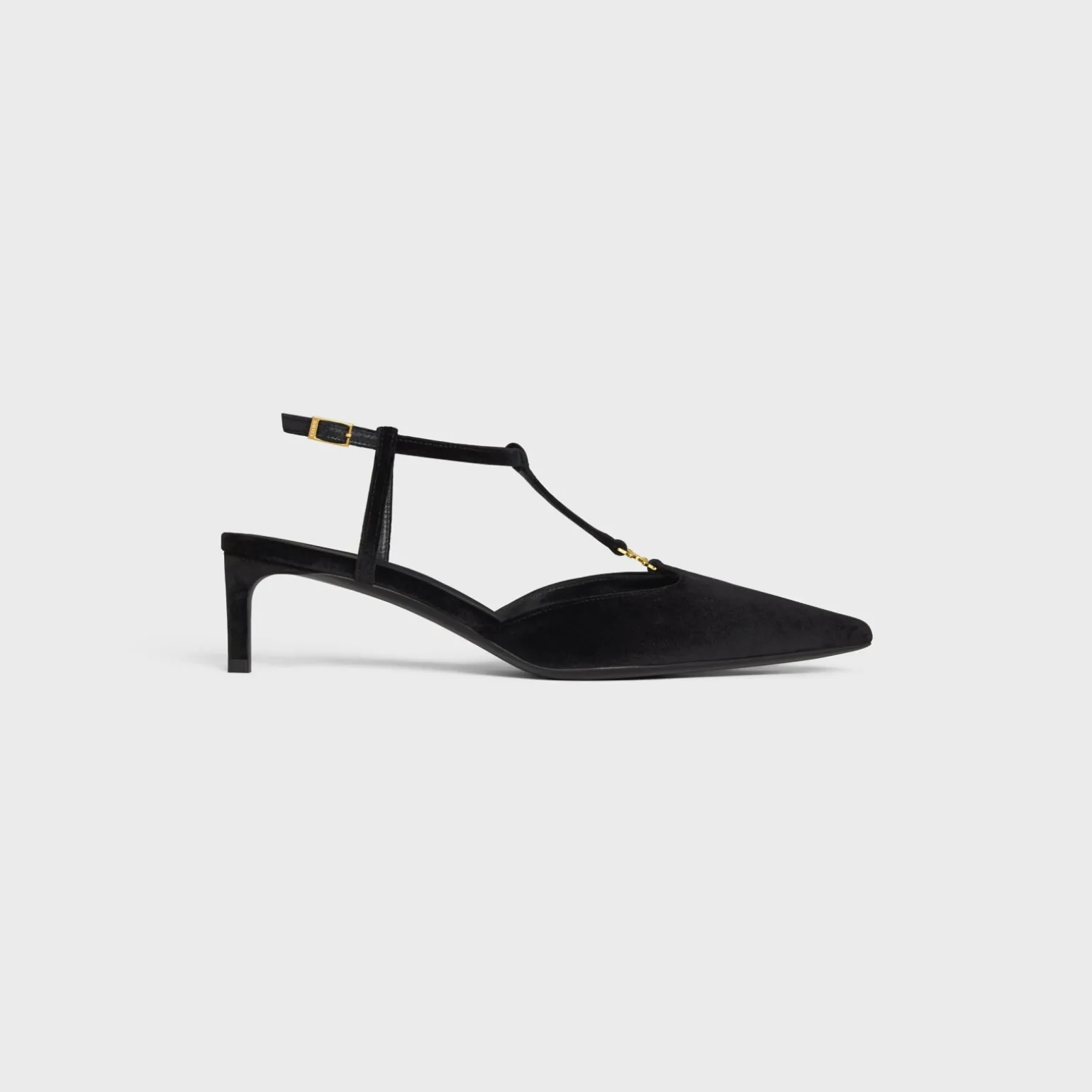 CELINE KITTEN T-BAR STRAP PUMP in VELVET