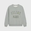 celine paris loose sweatshirt in cotton fleece