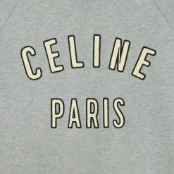 celine paris loose sweatshirt in cotton fleece