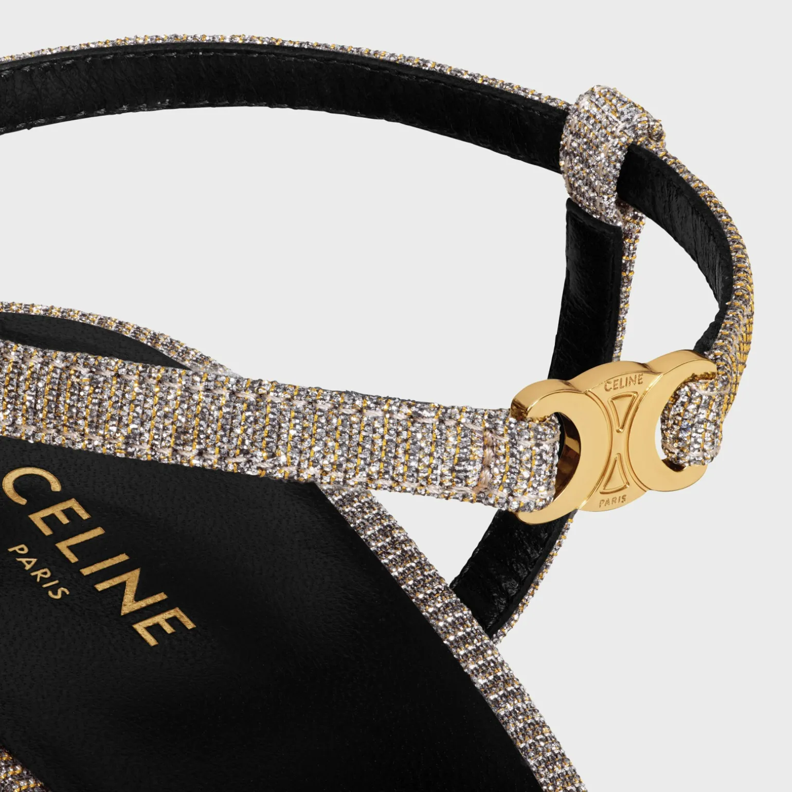 CELINE SOIR SANDAL in IRIDESCENT FABRIC