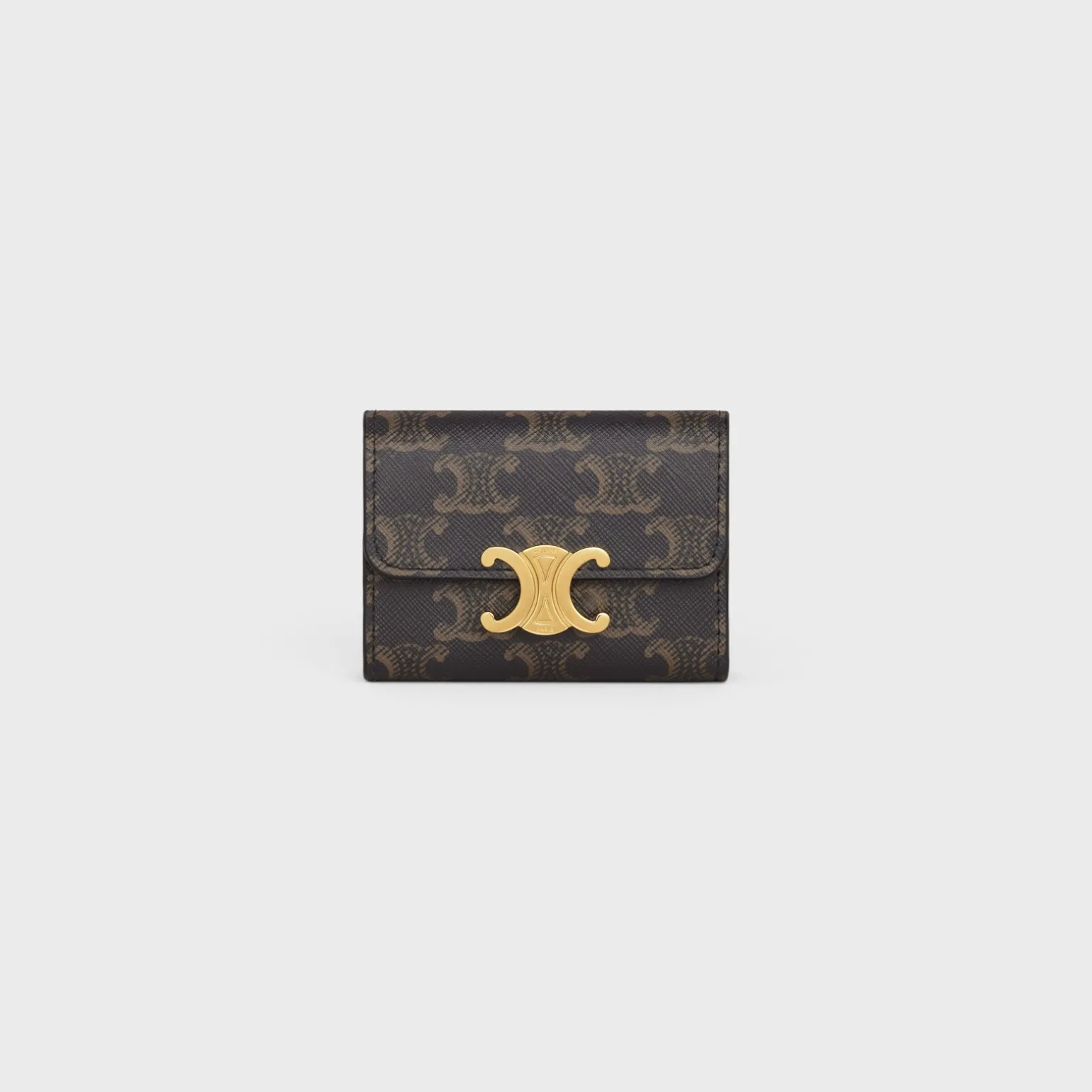 COMPACT WALLET WITH COIN TRIOMPHE in triomphe canvas