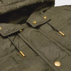 cropped triomphe down jacket in lightweight nylon