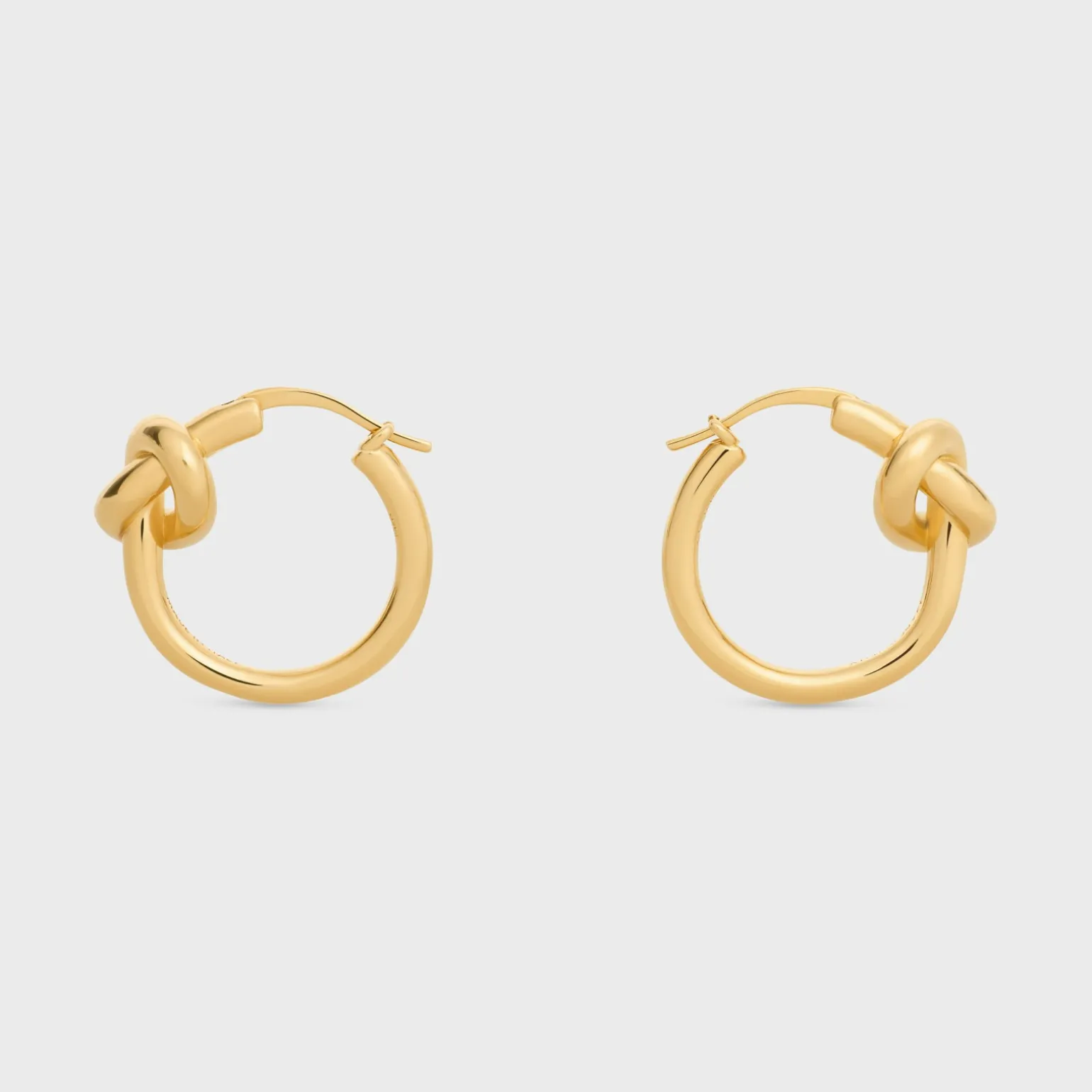 Knot Small Hoops in Brass with Gold finish