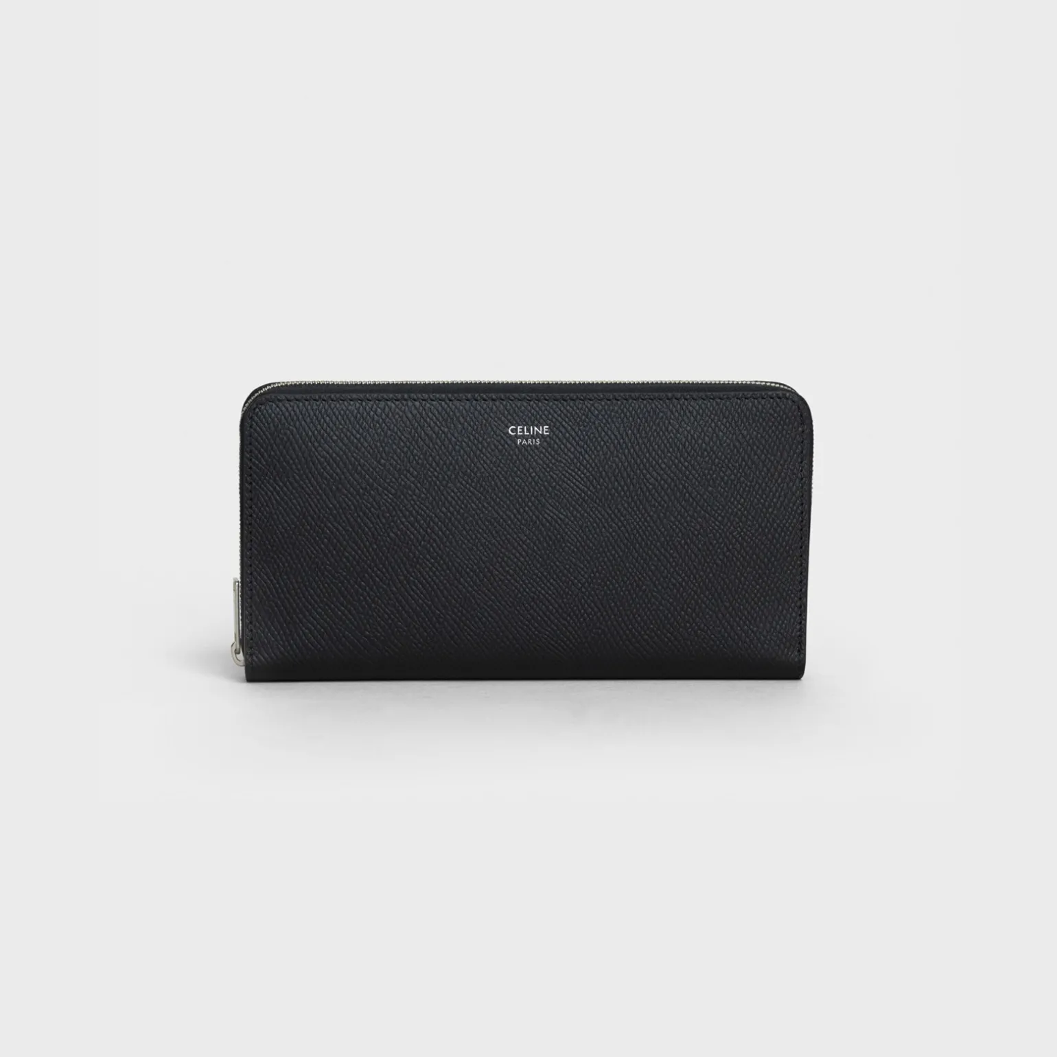Large zipped wallet in Grained calfskin