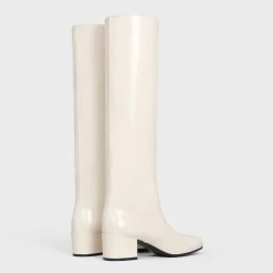 LES BOTTES CELINE TRIOMPHE HIGH BOOT in PATENT CALFSKIN