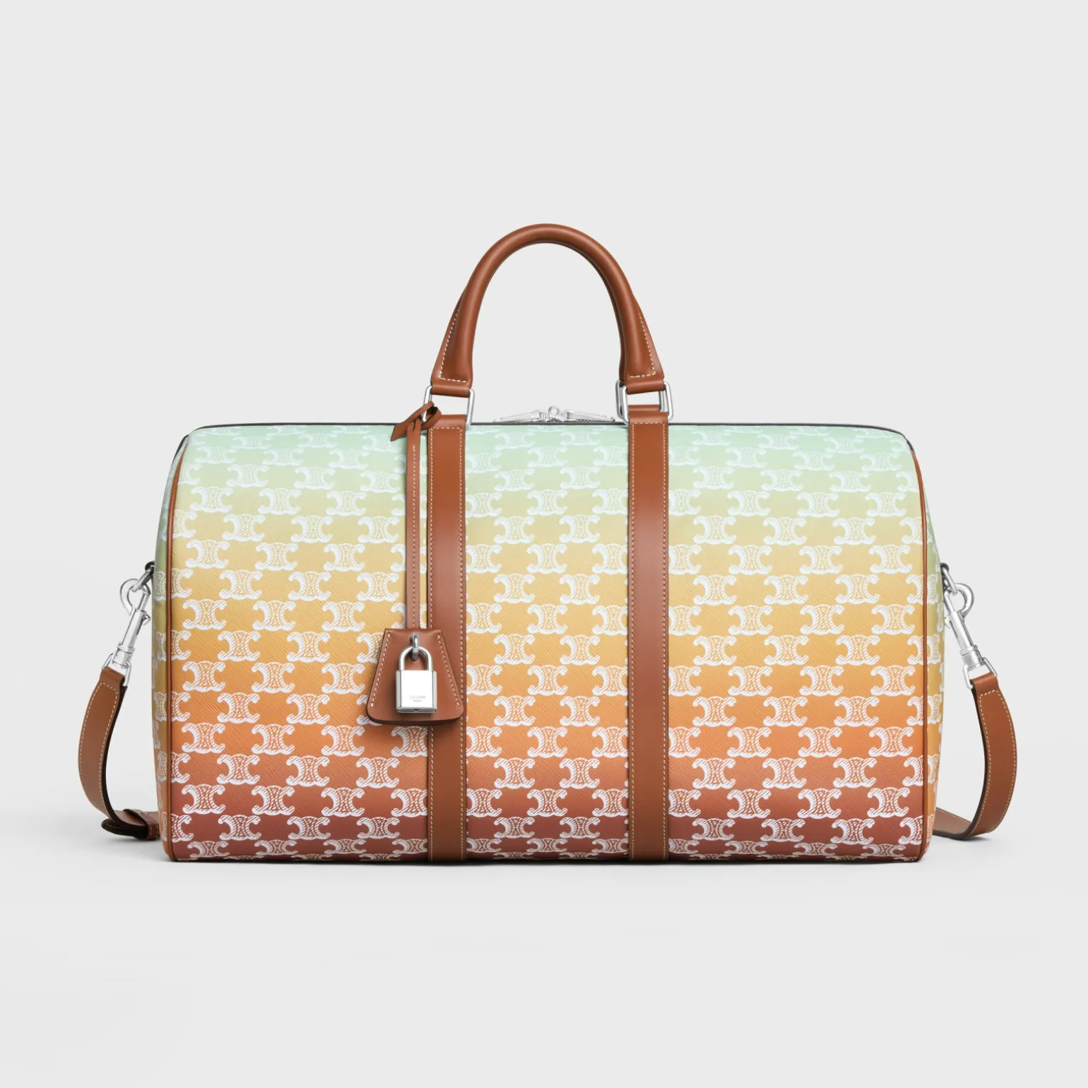 Medium Travel Bag in TRIOMPHE CANVAS SUNSET AND CALFSKIN