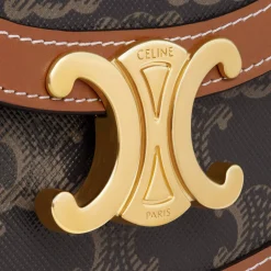 MINI BESACE CLEA in Triomphe canvas and calfskin