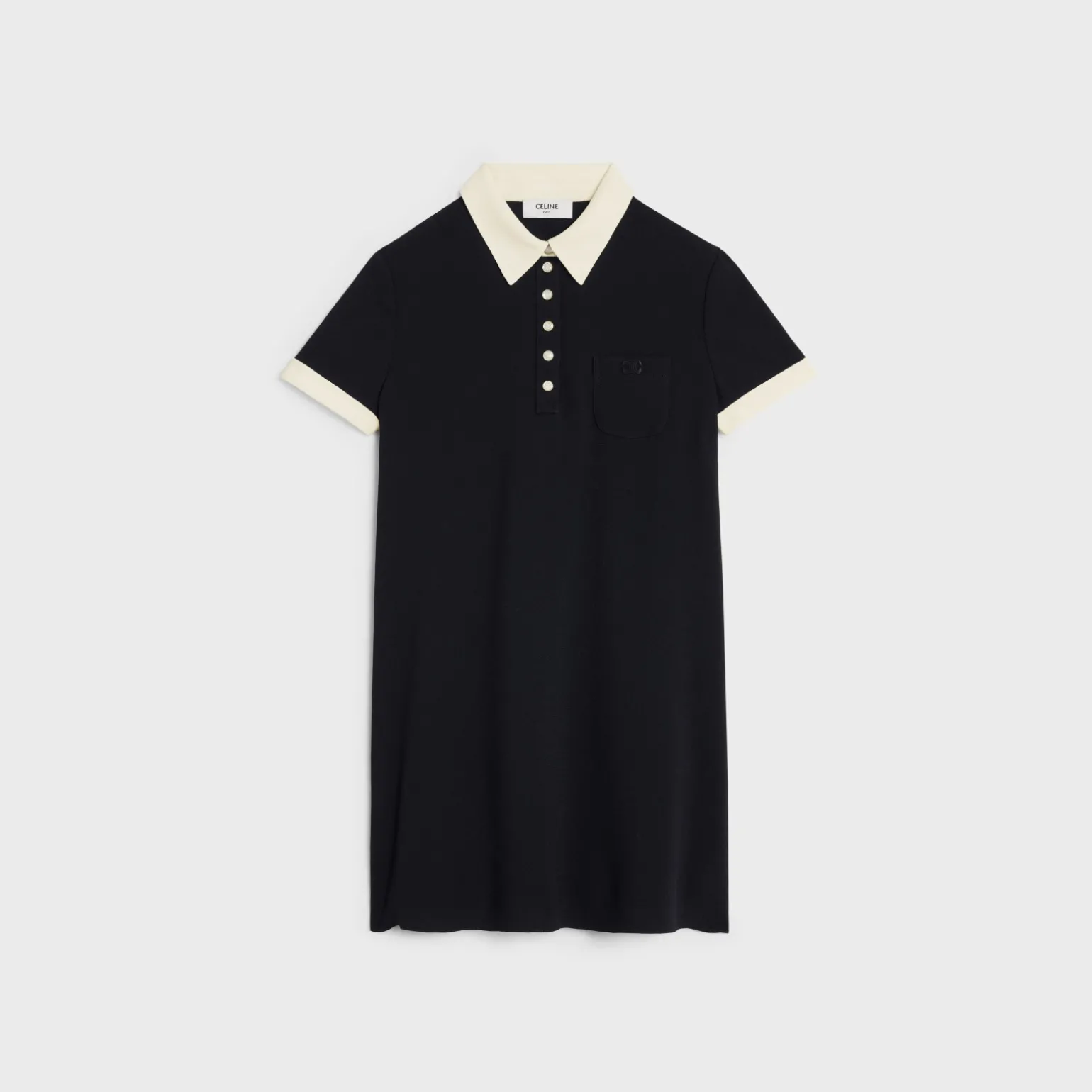 mini polo dress in viscose sablé