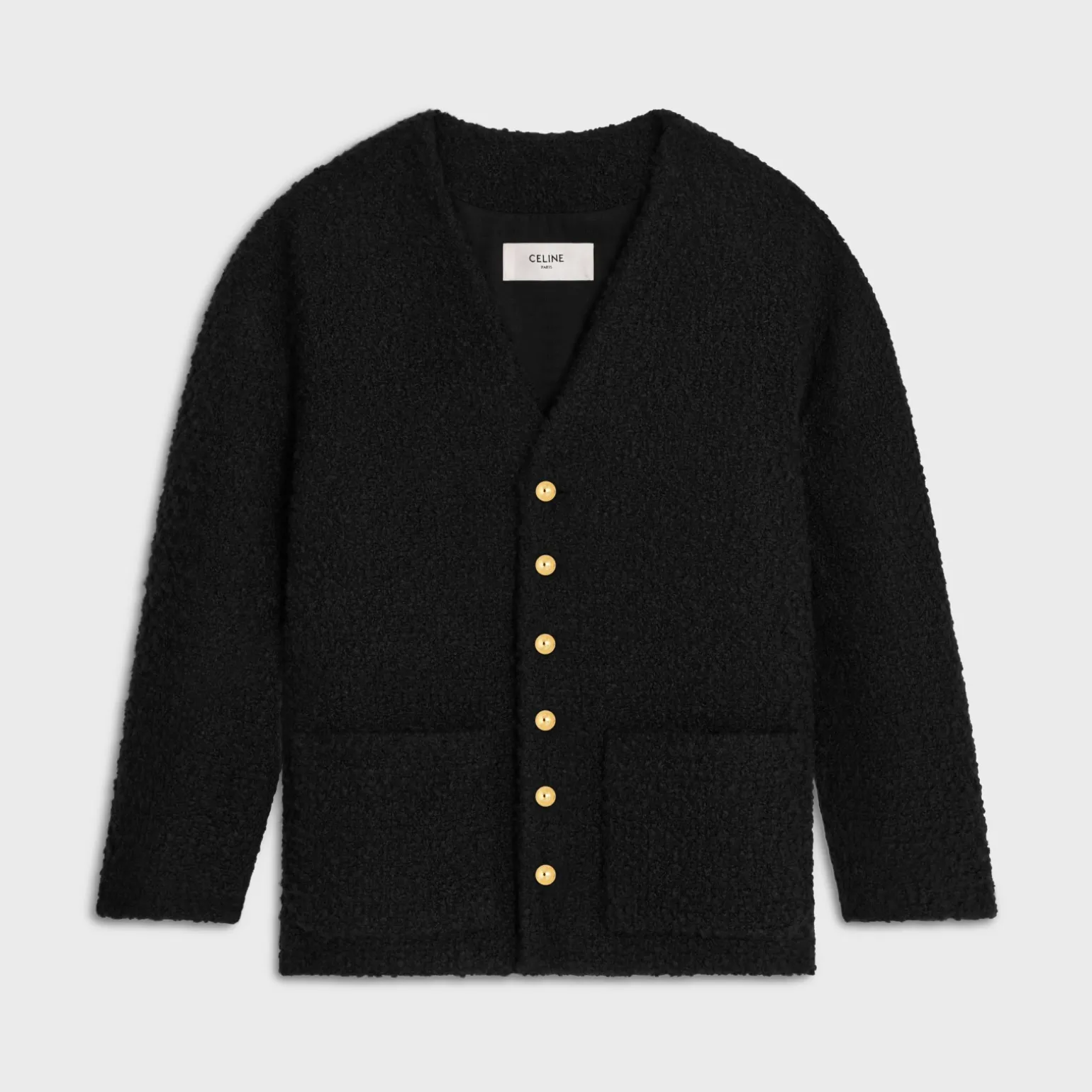 oversized jacket in bouclé tweed cashmere