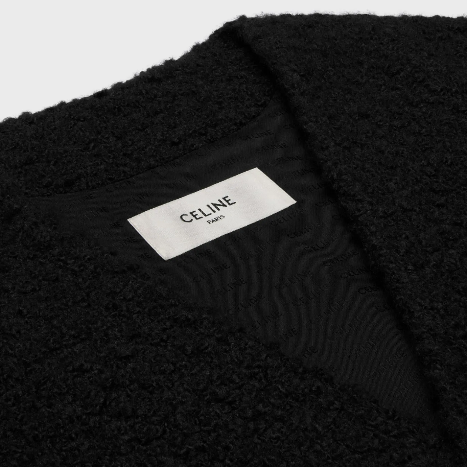 oversized jacket in bouclé tweed cashmere