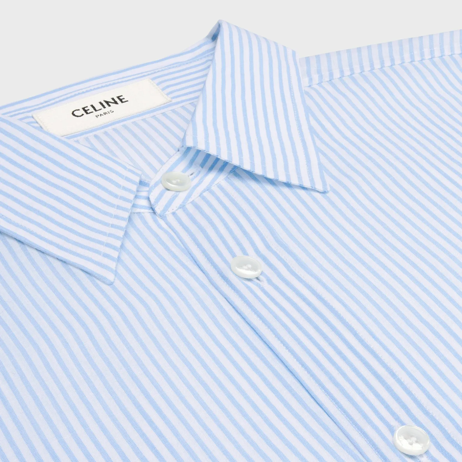 oversized shirt in striped cotton voile