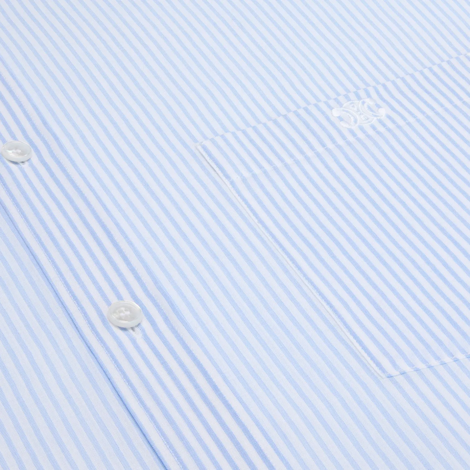 oversized shirt in striped cotton voile