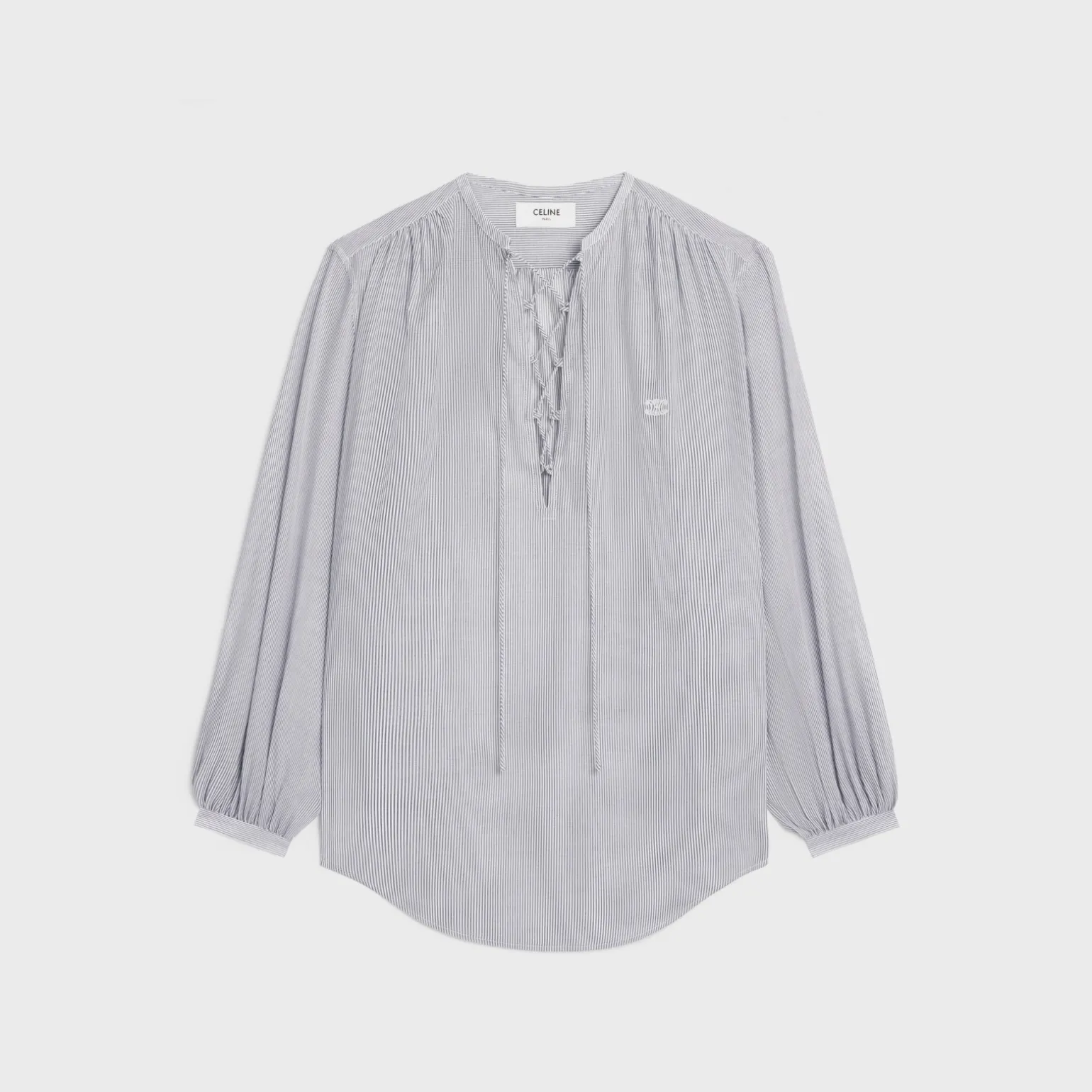 romy blouse in striped cotton voile