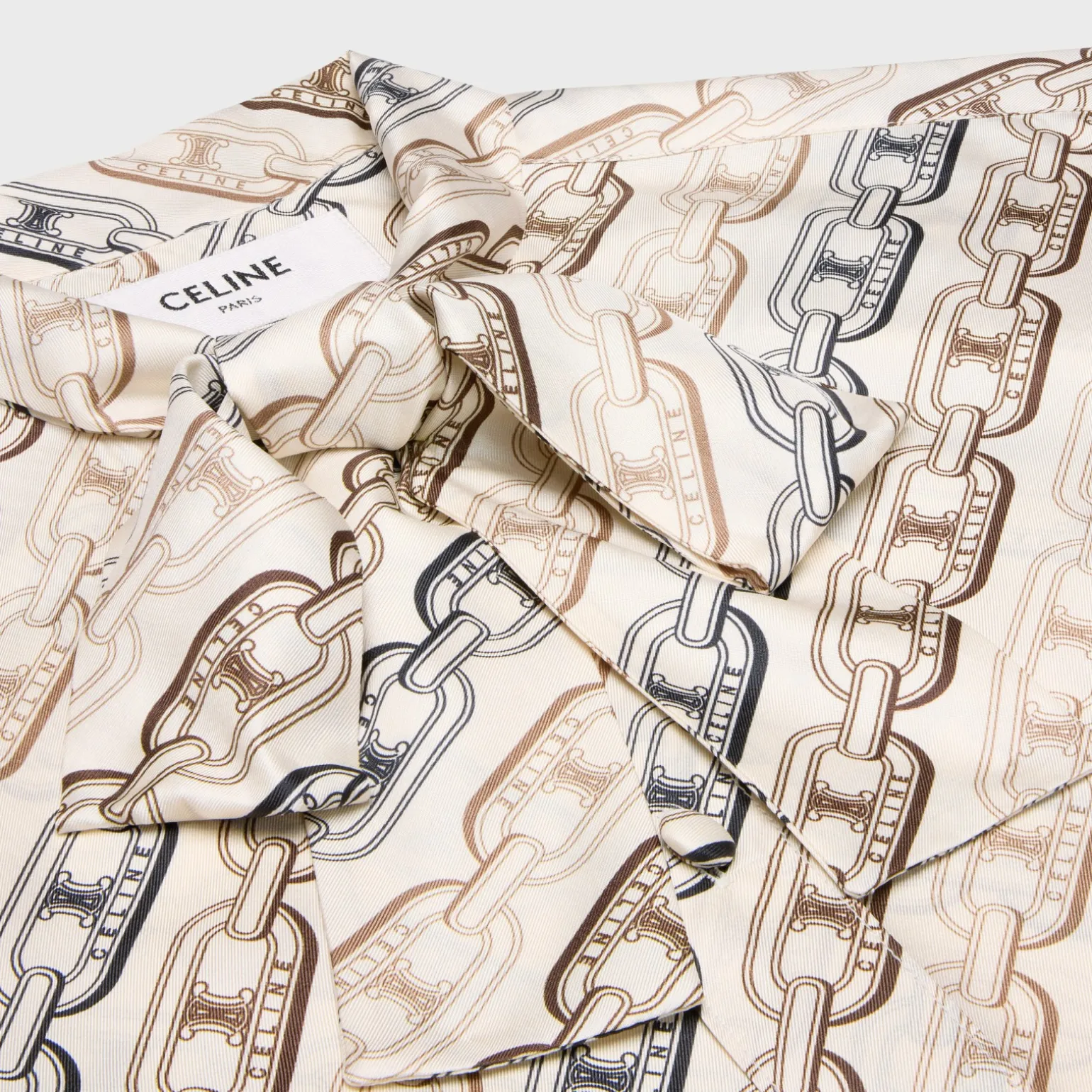 Romy lavaliere shirt in silk twill