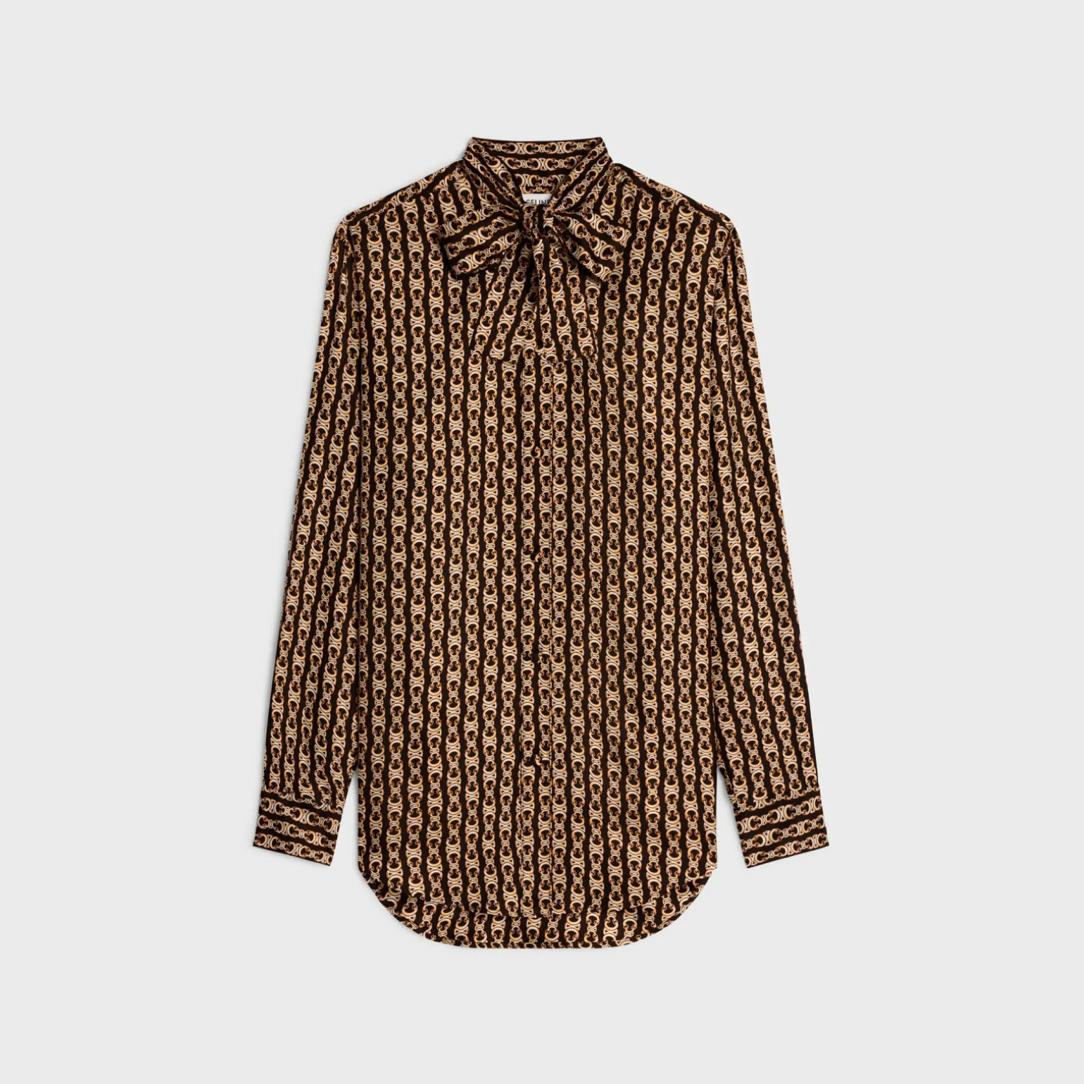 romy lavallière shirt in silk twill