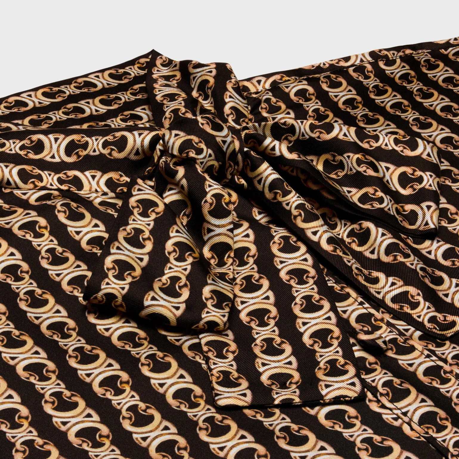 romy lavallière shirt in silk twill