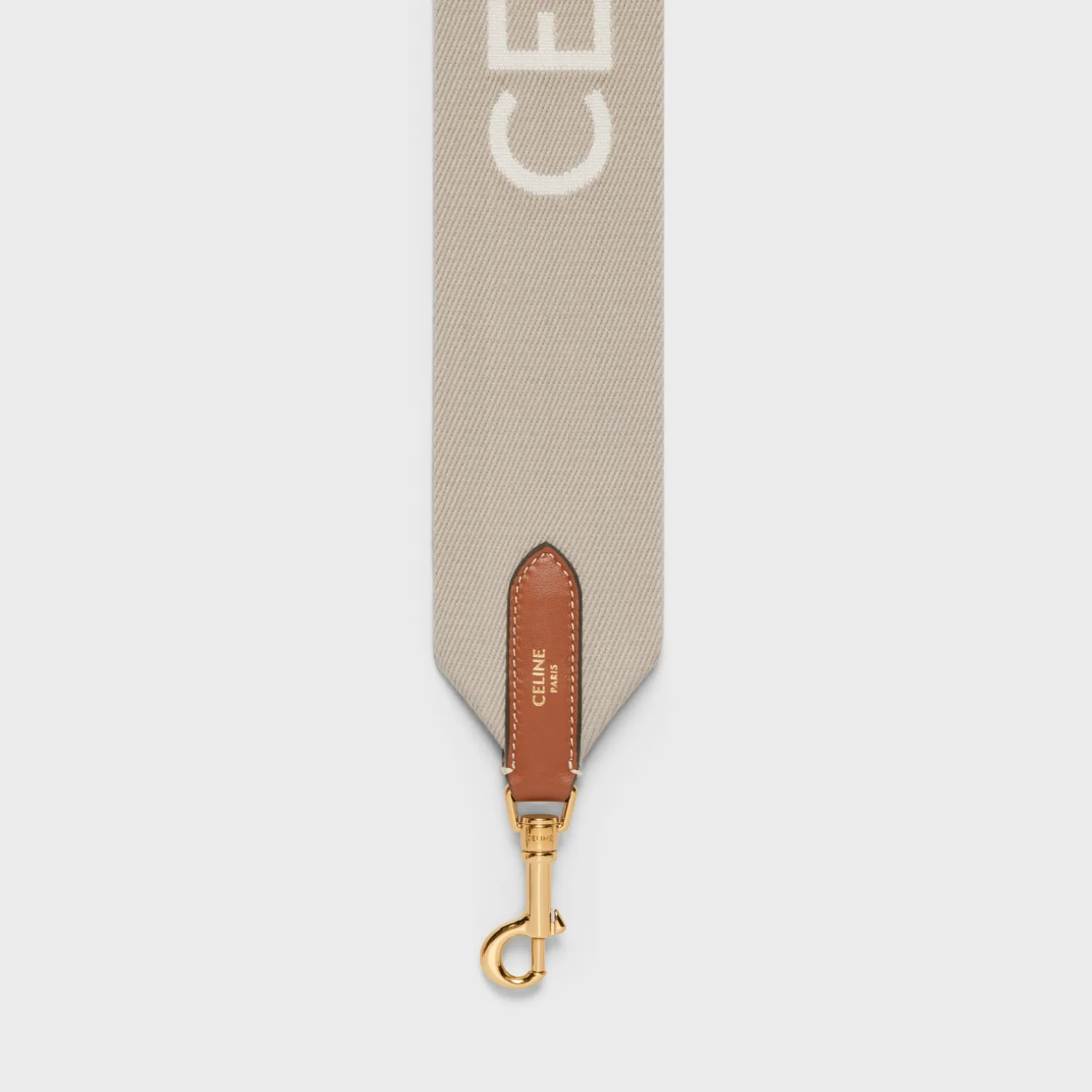 Short Strap in Wool with Celine jacquard with GOLD FINISHING