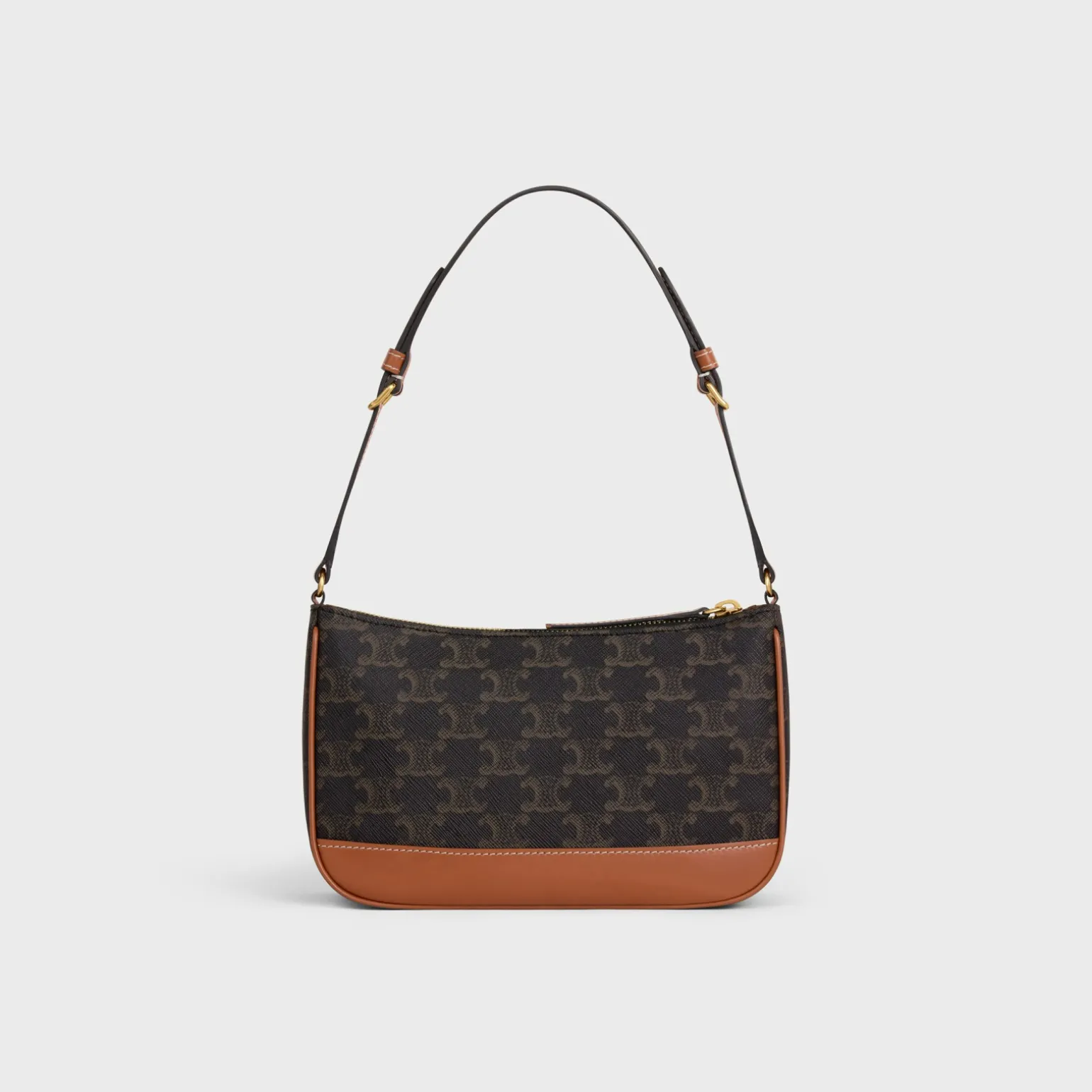 SHOULDER BAG in Triomphe Canvas and calfskin