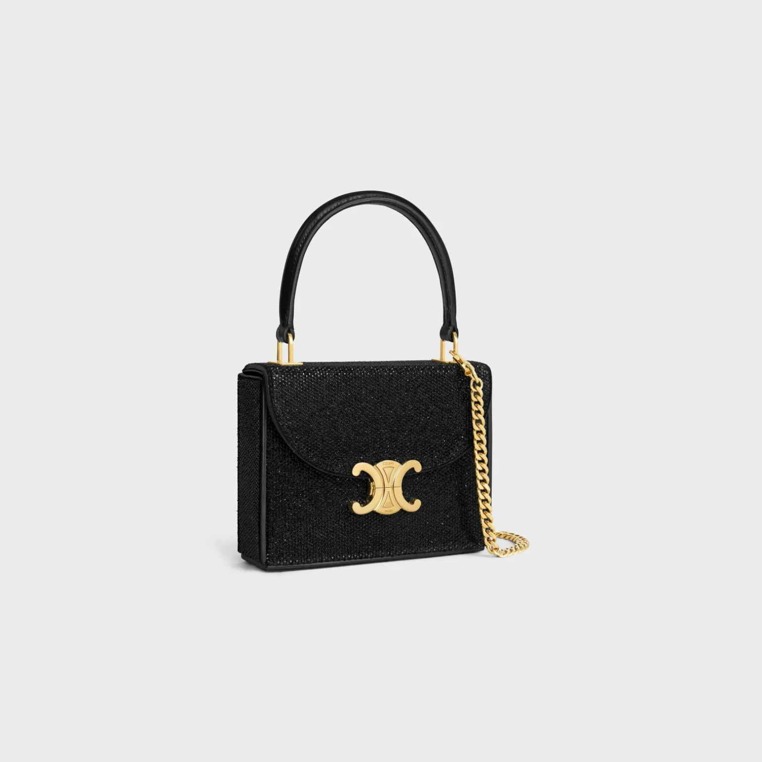 SMALL BOX BLANDINE in SUEDE CALFSKIN WITH STRASS