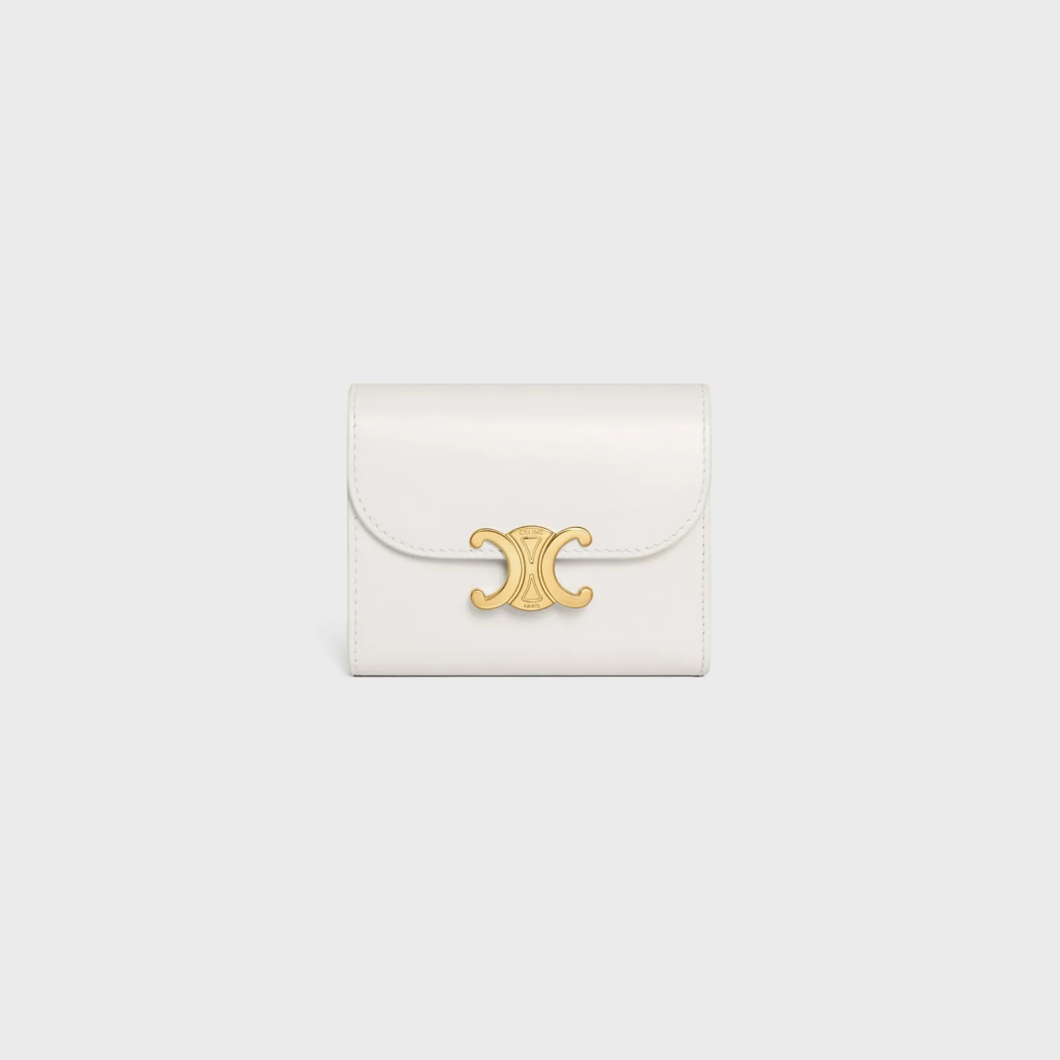 Small Flap Wallet TRIOMPHE in Shiny calfskin