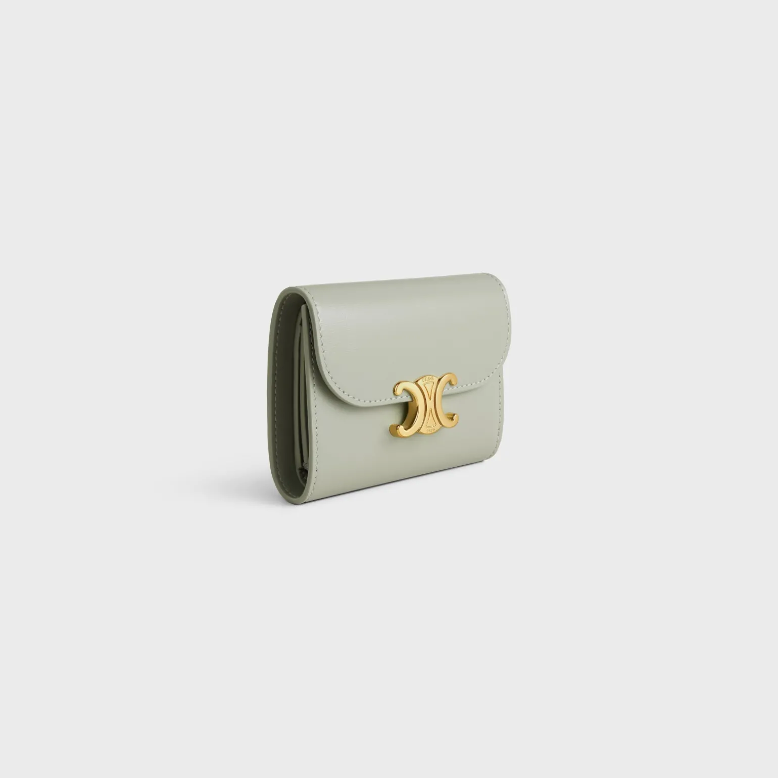 Small Flap Wallet TRIOMPHE in Shiny calfskin