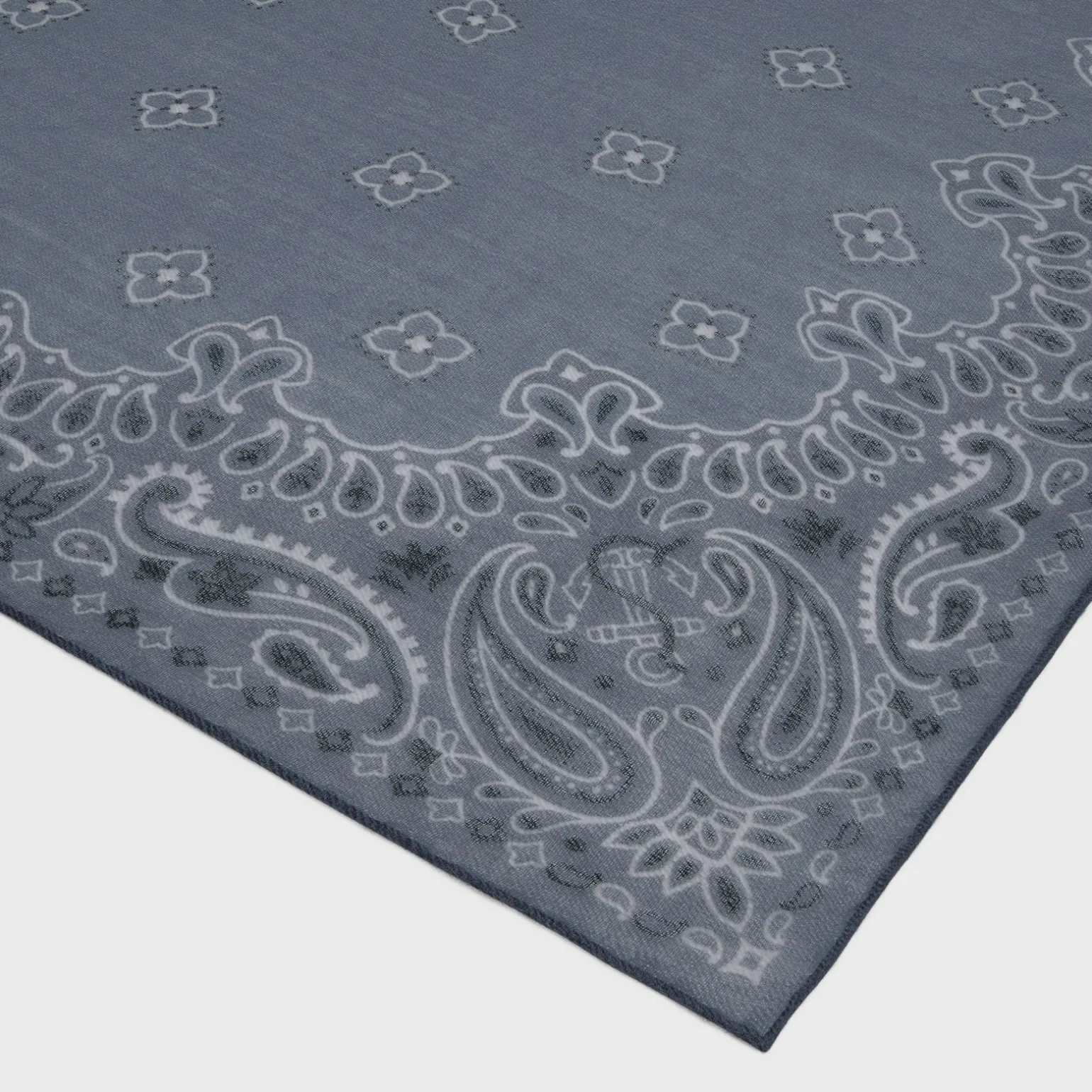 stole in floral cashmere muslin