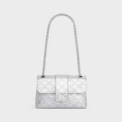 TEEN CELINE VICTOIRE BAG in PYTHON EFFECT CALFSKIN WITH TRIOMPHE ALL-OVER