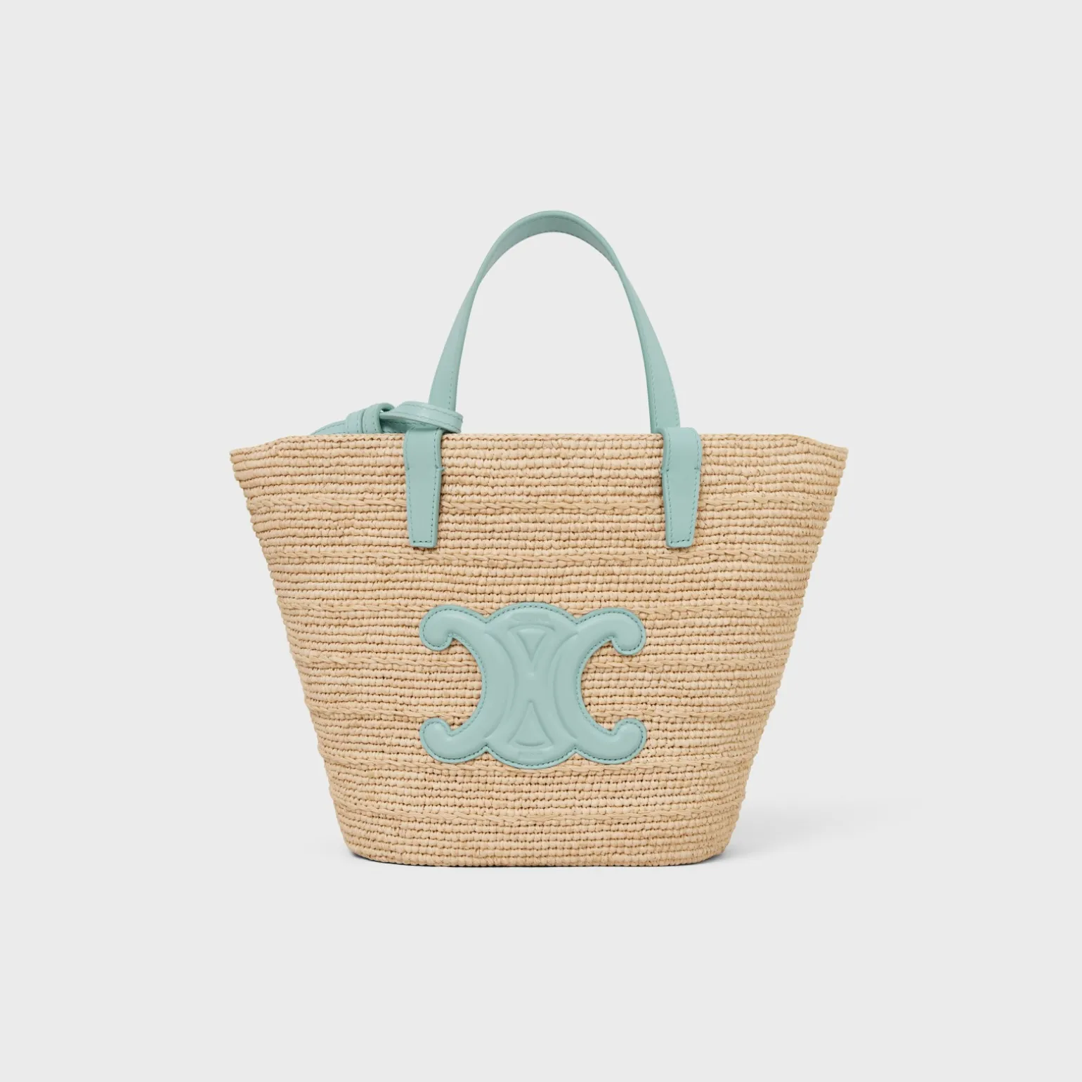 TEEN SUPPLE CELINE CLASSIC PANIER in Raffia and calfskin