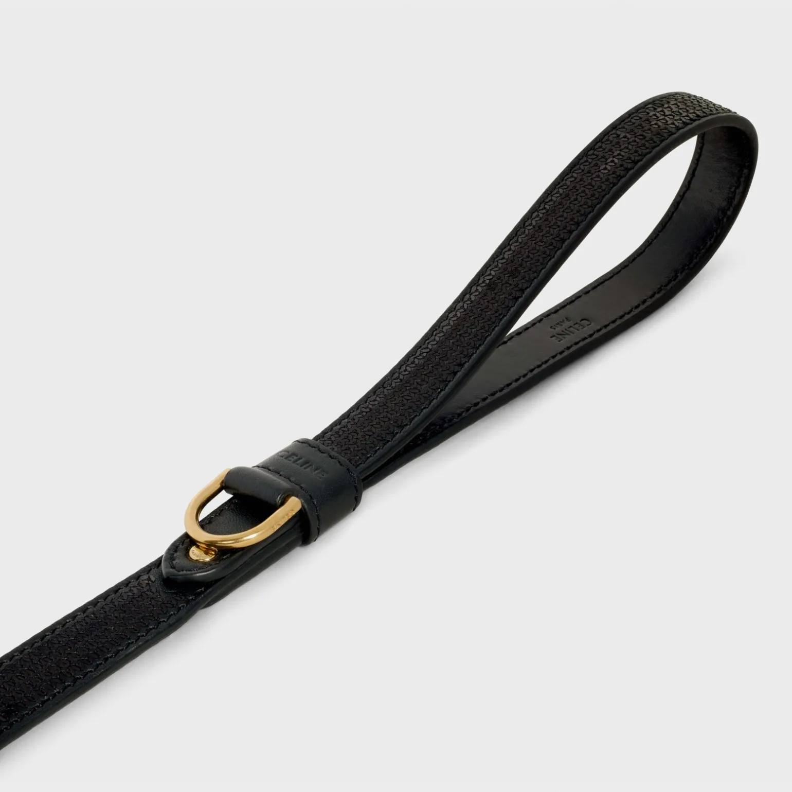 Thin Dog Leash in Sequins and Calfskin