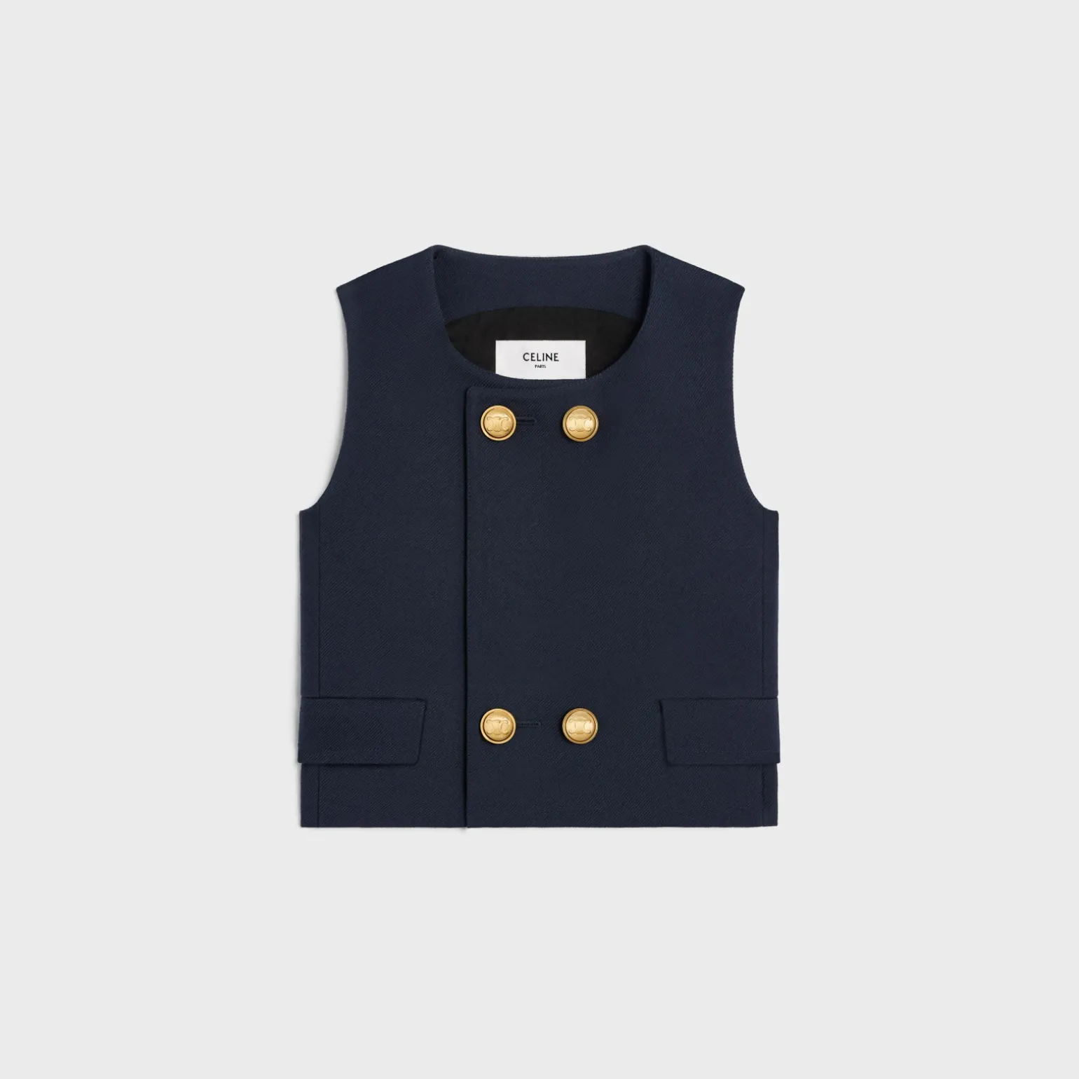 top in double faced wool tricotine