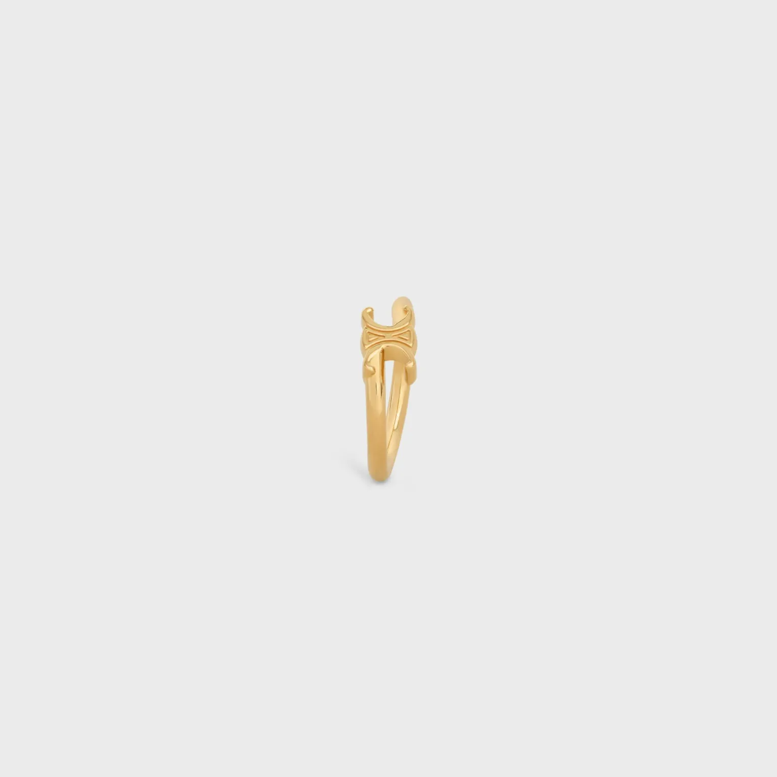 Triomphe Asymmetric Ring in Brass with Gold Finish