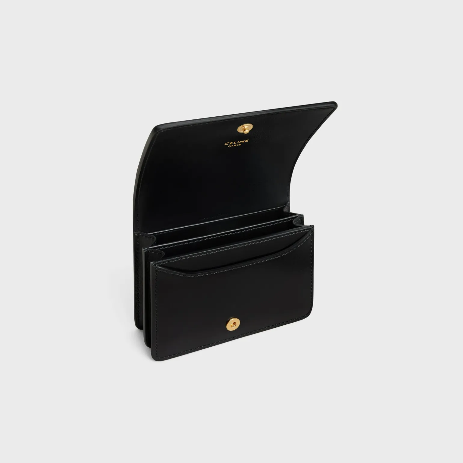 TRIOMPHE BUSINESS CARD HOLDER in SHINY CALFSKIN