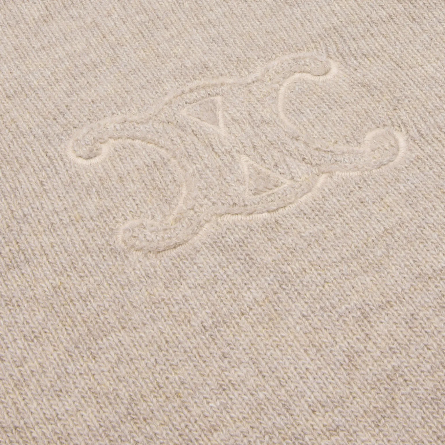 triomphe crew neck sweater in wool and cashmere