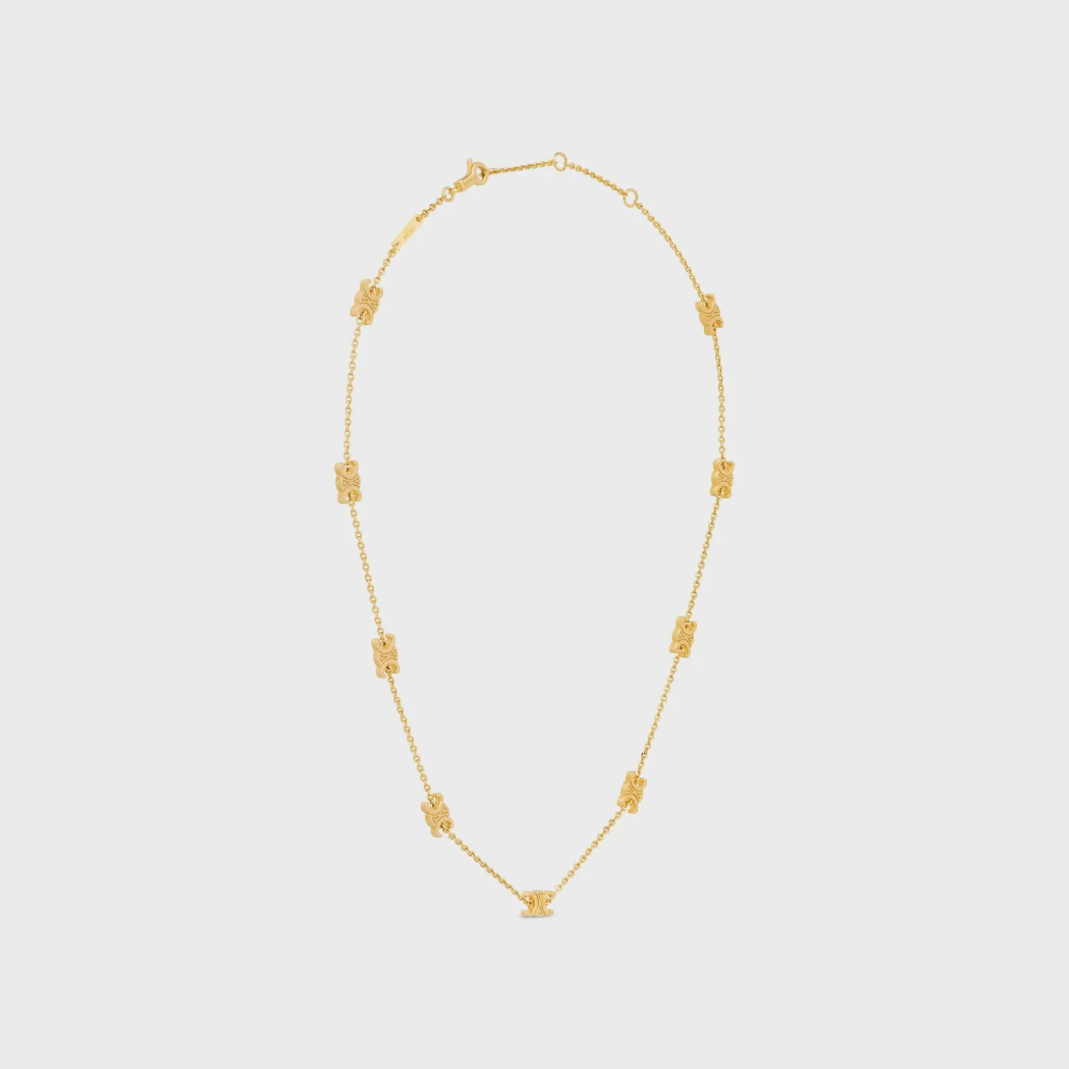 Triomphe Mini Triomphe Necklace in Brass with Gold Finish