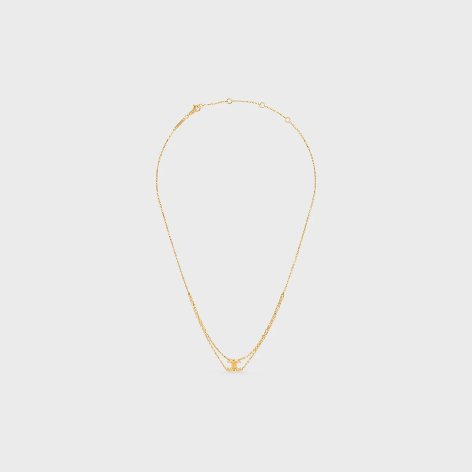 Triomphe Suspended Necklace in Brass with Gold Finish