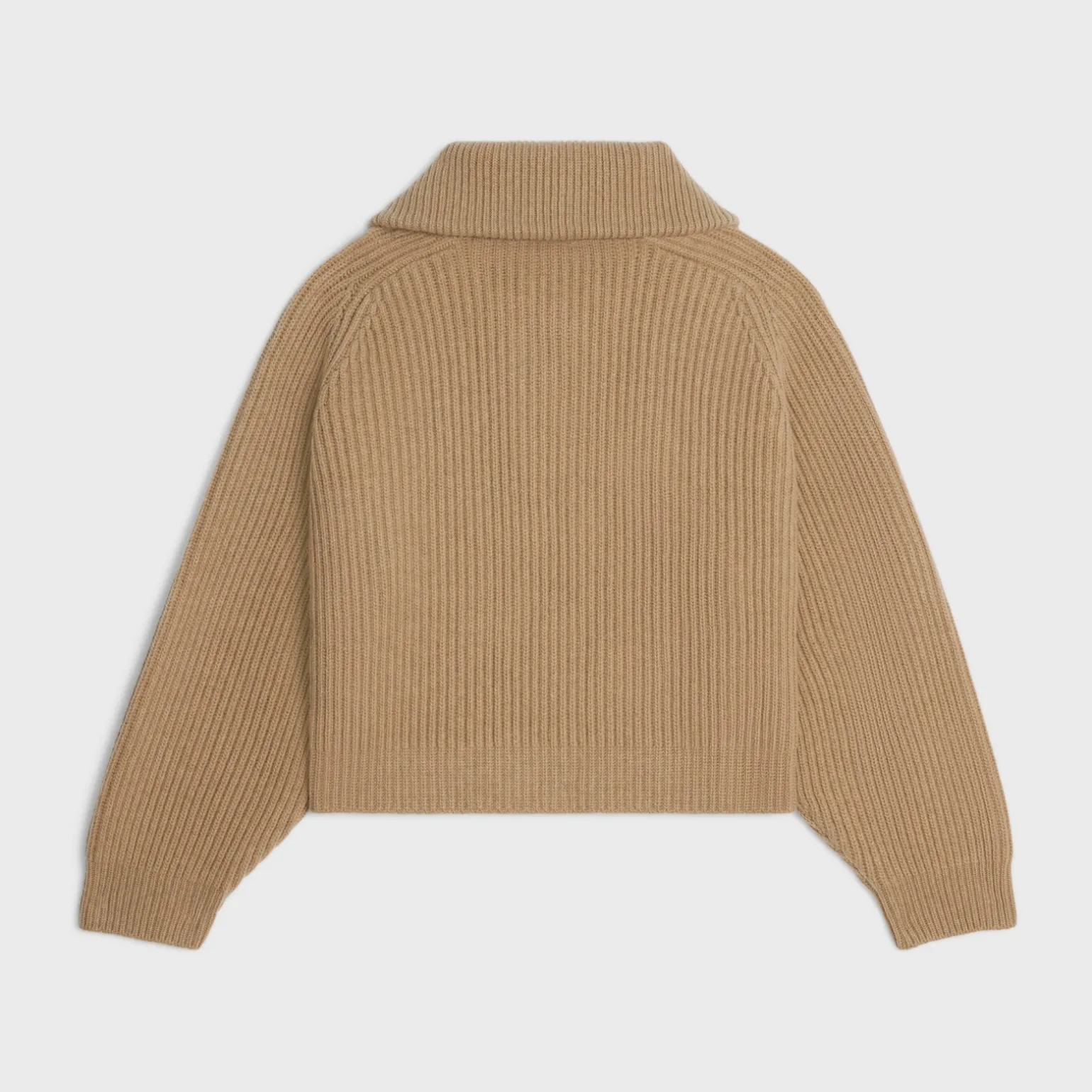 vareuse sweater in ribbed wool and cashmere